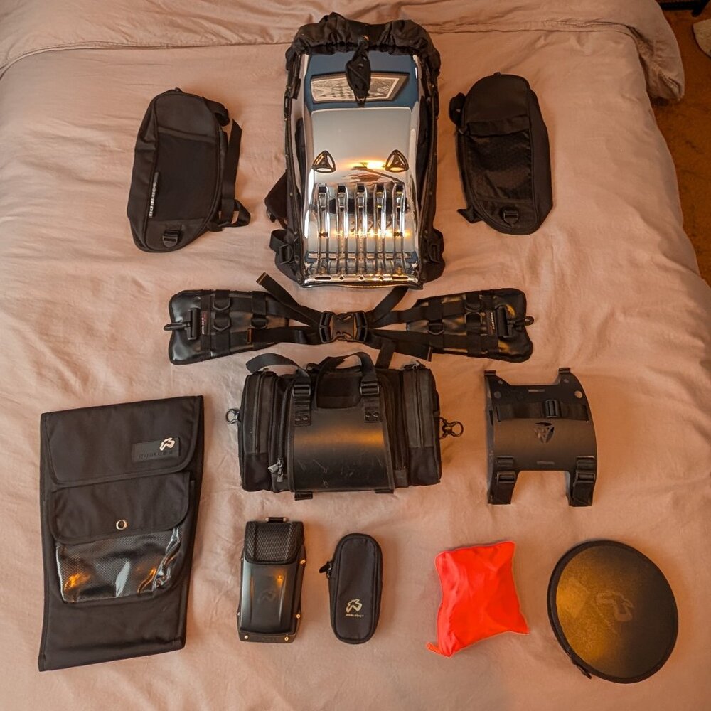 Boblbee GT 25L Chrome Backback with lots of accessories